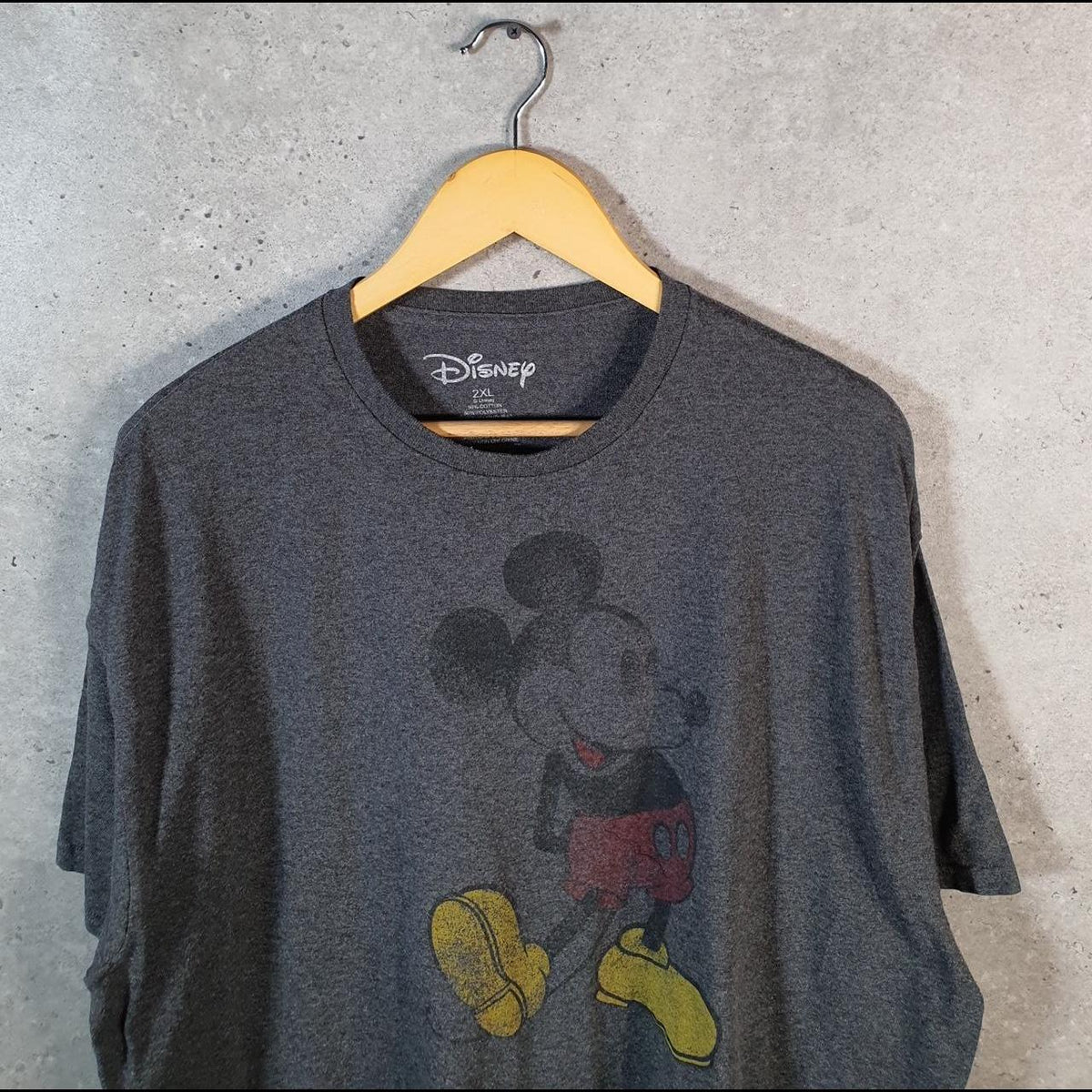 Vintage Disney Land Mickey Mouse T Shirt Shirt Men’s  2XL Grey Graphic Cartoon C9865
