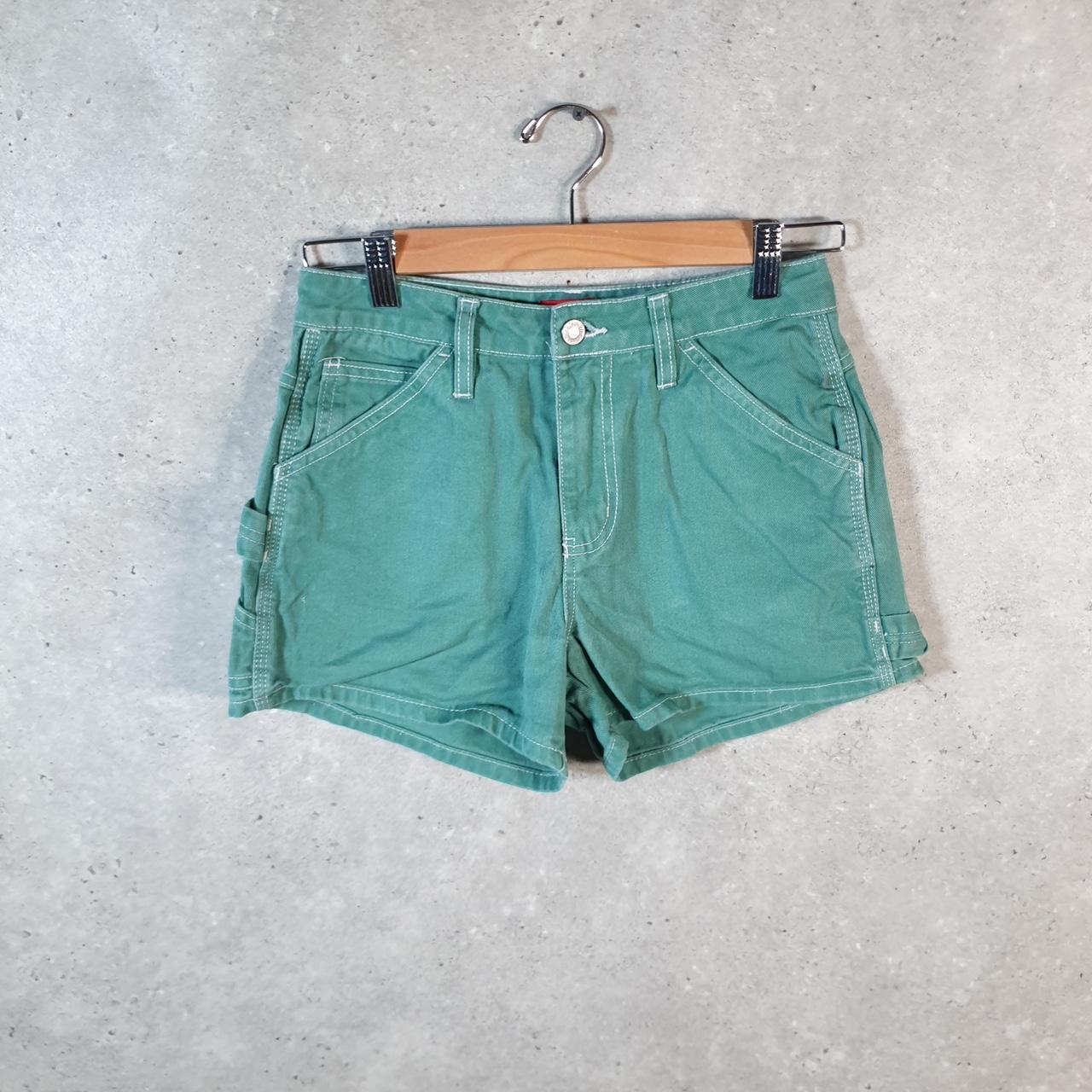 Vintage Dickies Baggy Chino Shorts Jorts Cargo Womens W25 Blue Denim Loose Fit