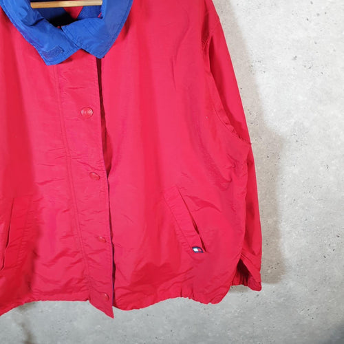 Tommy Hilfiger Harrington Bomber Jacket Men’s Large Red Embroidered Logo Full Zip