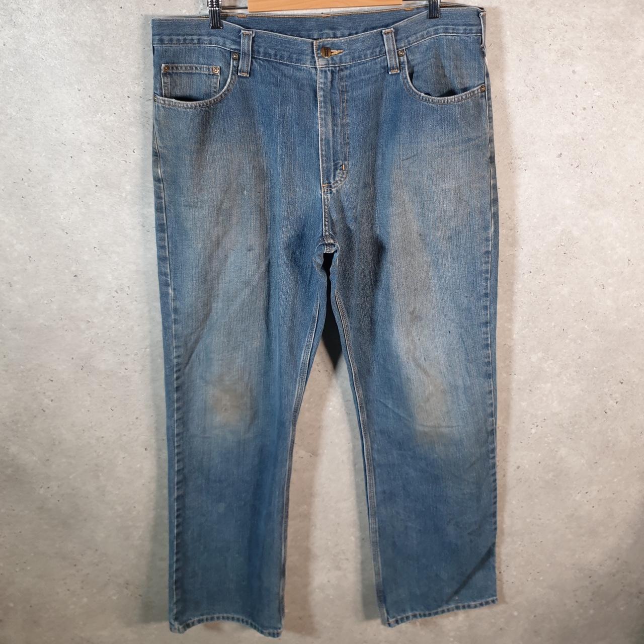 Vintage Carhartt Workwear Carpenter Jeans Mens W38 L32 Blue Denim Relaxed Fit USA