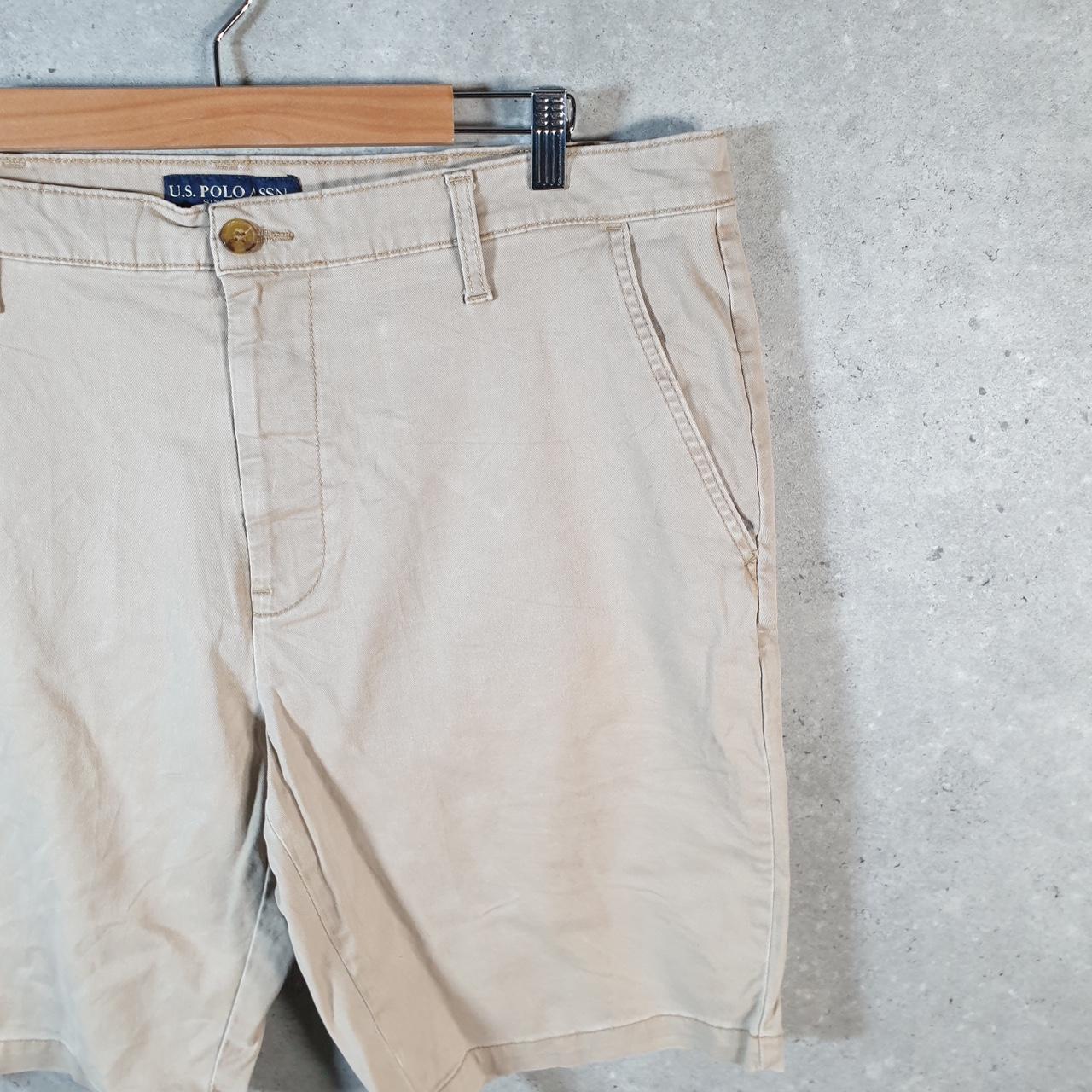 Vintage U.S. Polo Assn. Chino Shorts Jorts Cargo Mens W38 Brown Baggy Cotton