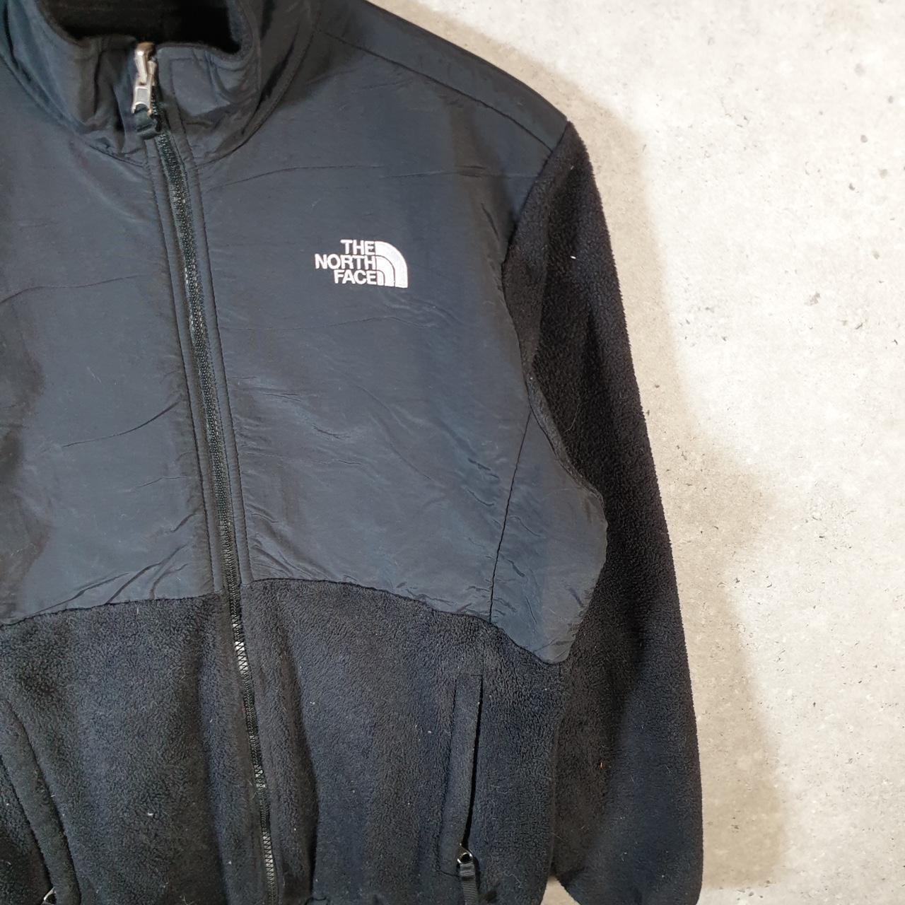 Vintage The North Face TNF Teddy Fleece Sweatshirt  Girls XL Black Full Zip Logo