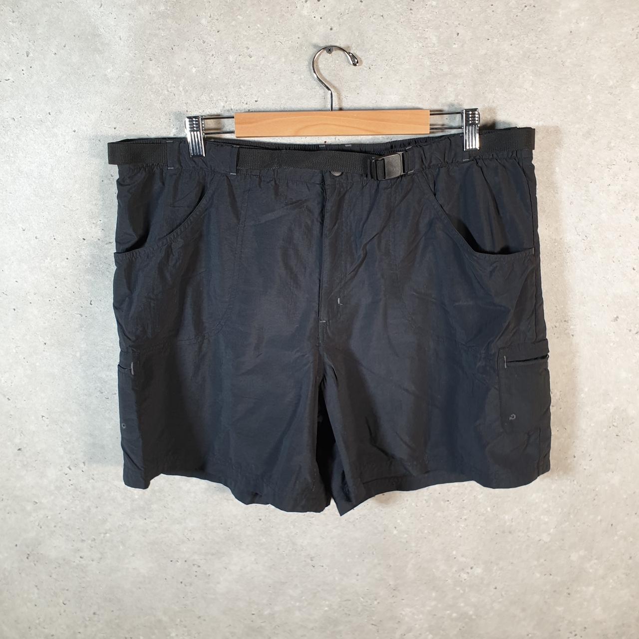 Vintage Columbia Performance Fishing Gear Shorts Womens XL Black Athletic Hiking