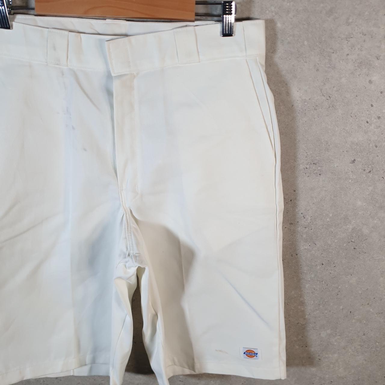 Vintage Dickies Baggy Chino Shorts Jorts Cargo Mens W34 White Loose Fit