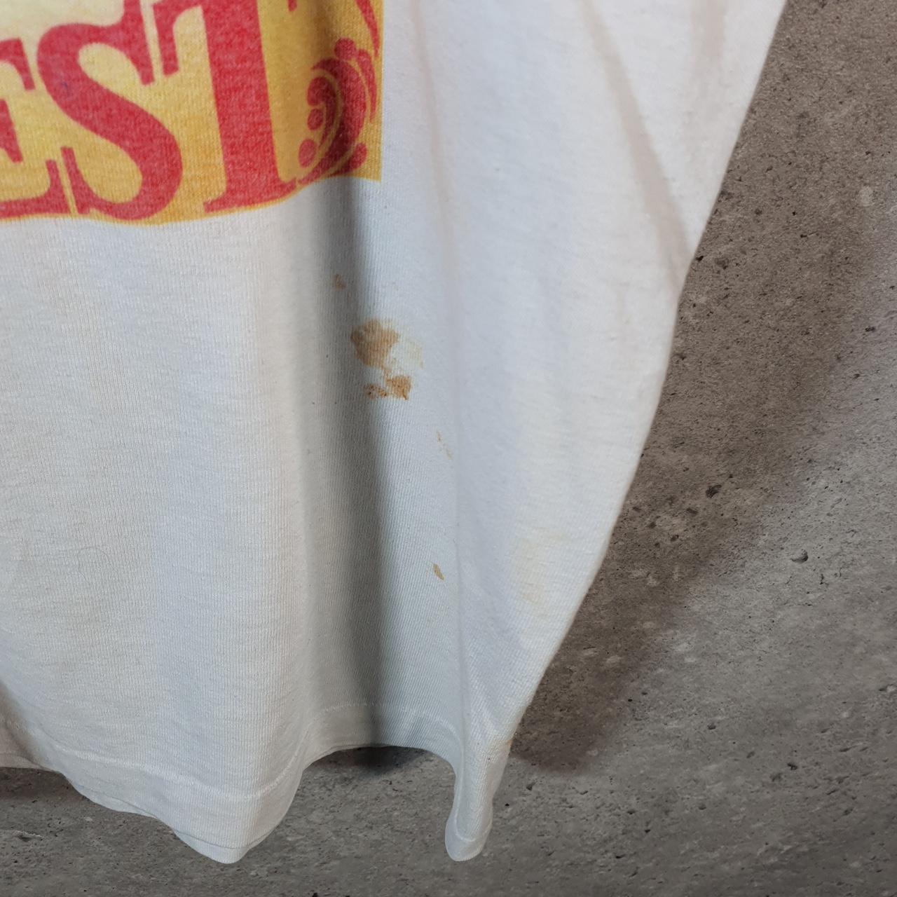 Vintage Screen Stars Words Greatest Joe Montana NFL USA Single Stitch T Shirt Men’s Medium White C9454