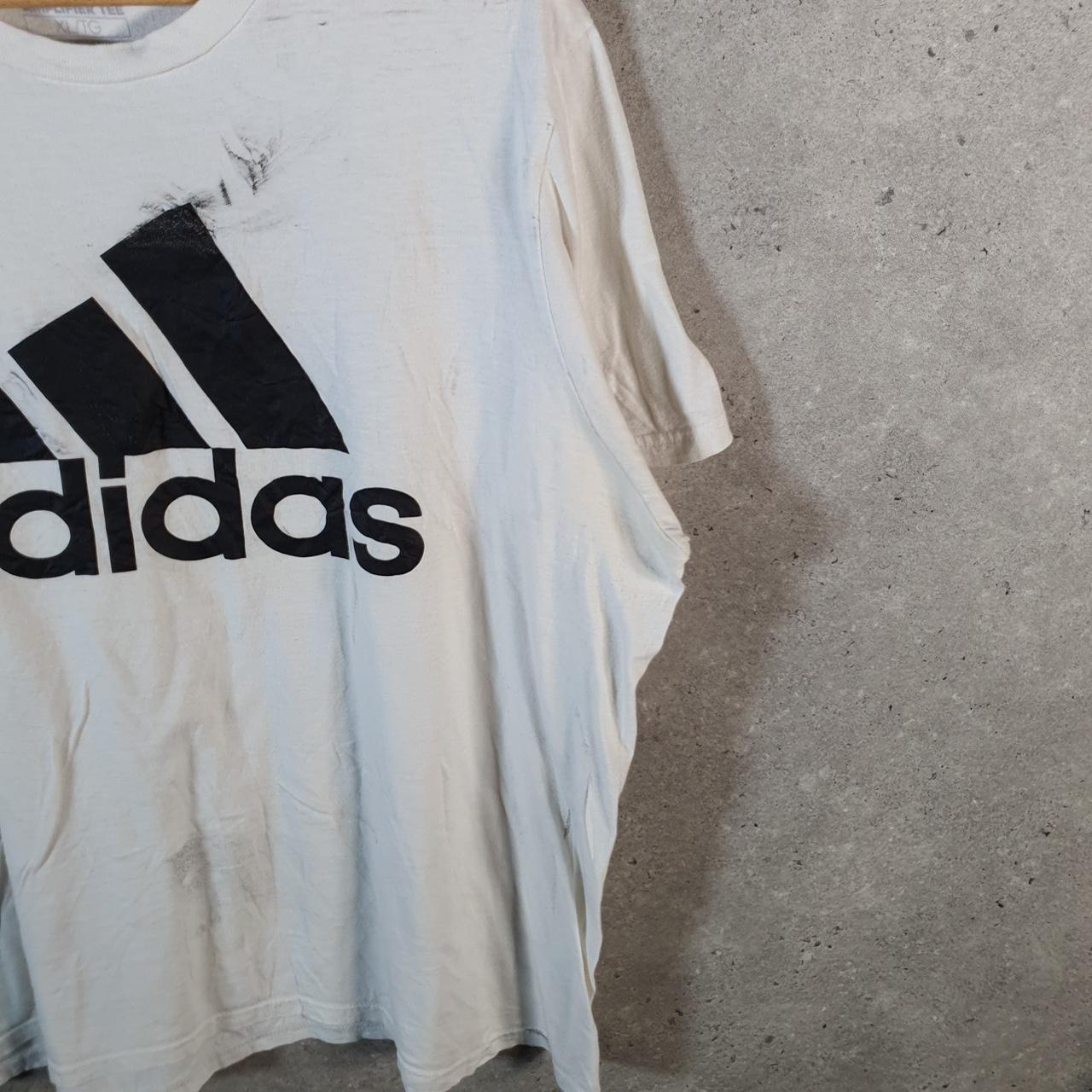 Vintage Adidas Amplifier T Shirt Men’s XL White Sportswear Spellout Logo Athletic
