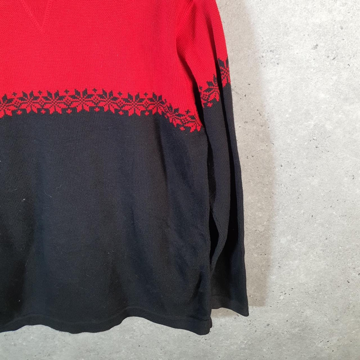 Vintage Eddie Bauer Knit Sweater Men’s Small Red Y2K Pullover