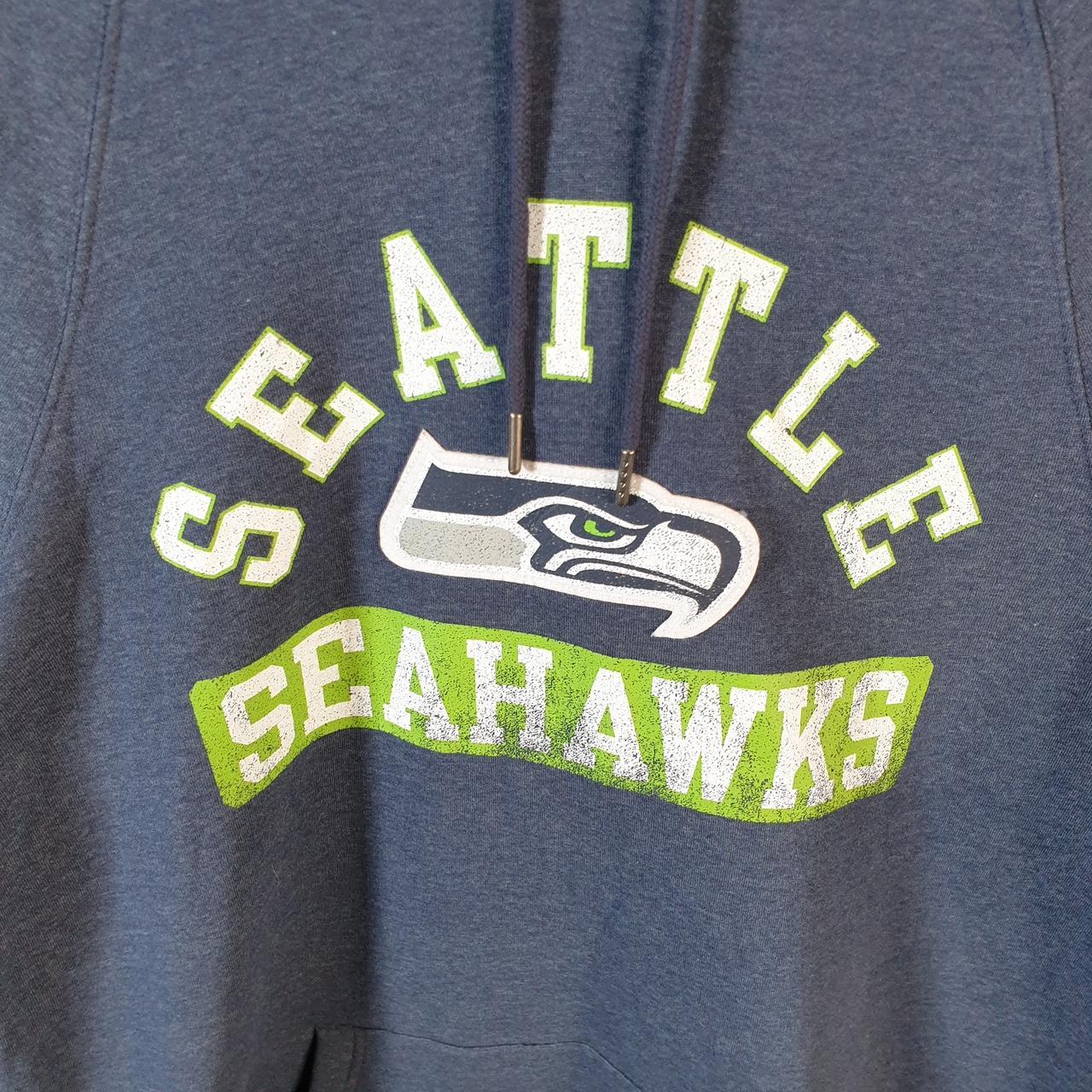 Vintage NFL Seattle Seahawks Hoodie Mens Medium Blue Pullover USA Pro Sport
