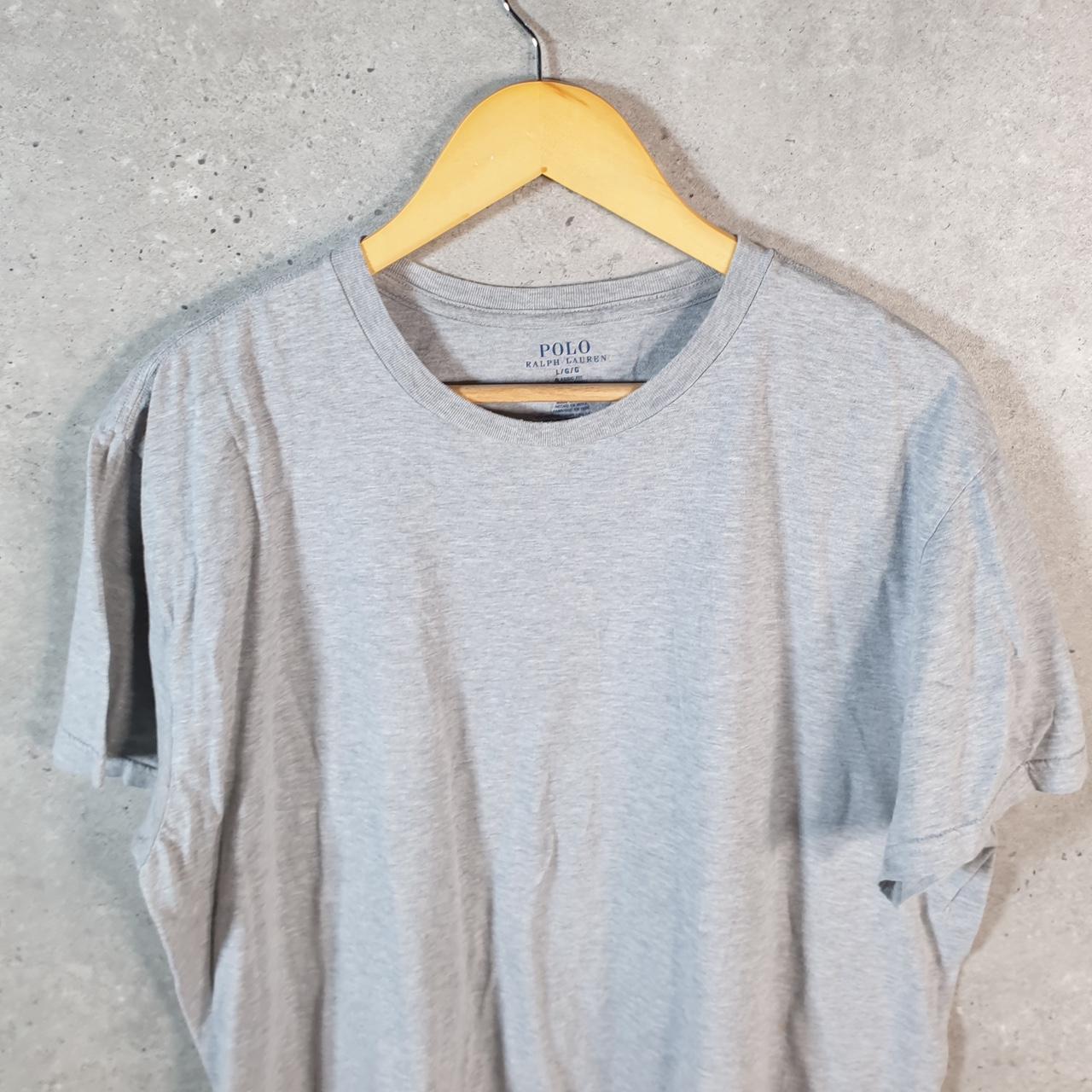 Vintage Ralph Lauren Polo T Shirt Men’s Large Grey Embroidered Classic Fit Pony C8601