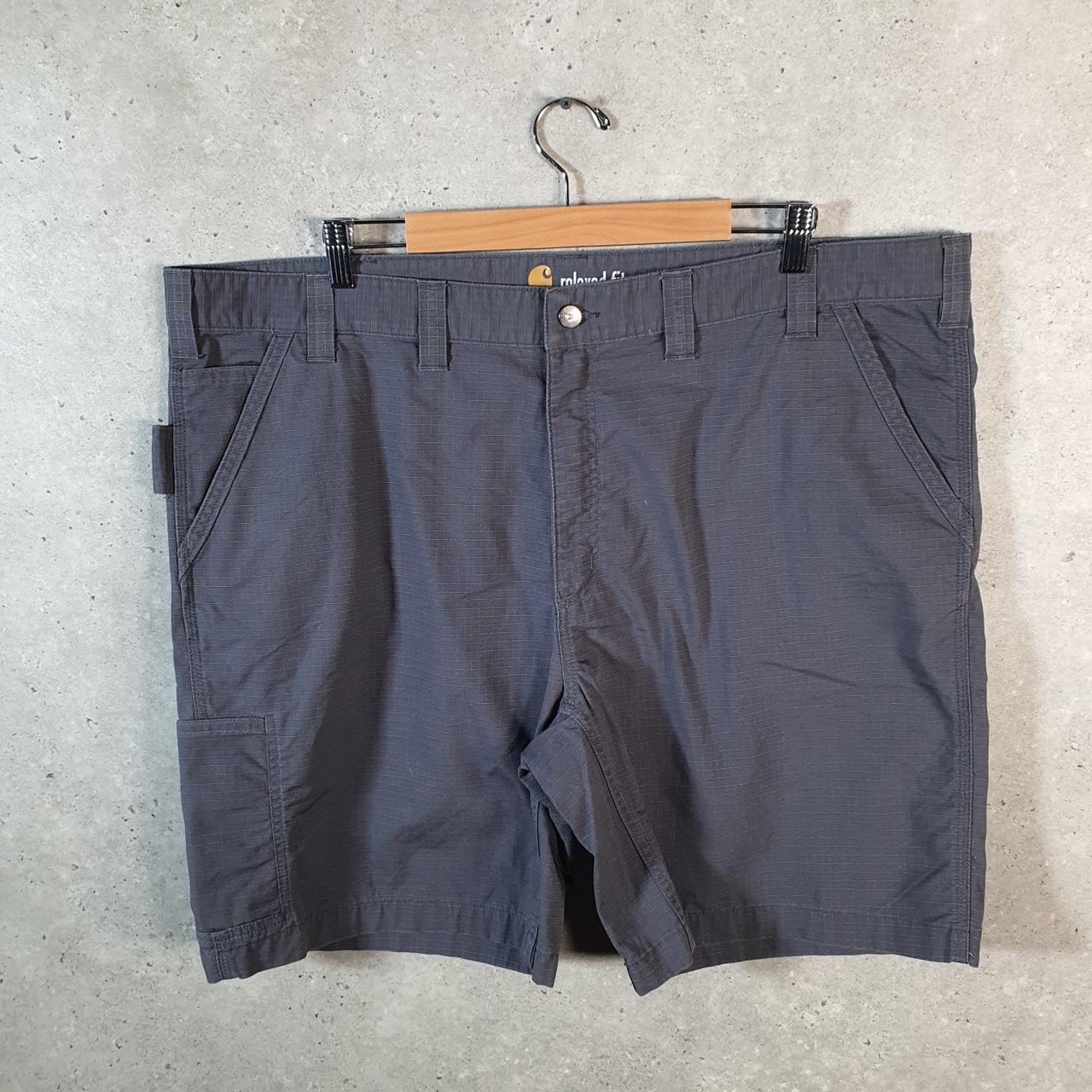 Vintage Carhartt Baggy Carpenter Shorts Jorts Cargo Men’s W44 Grey Relaxed Fit Workwear Big Fish Vintage
