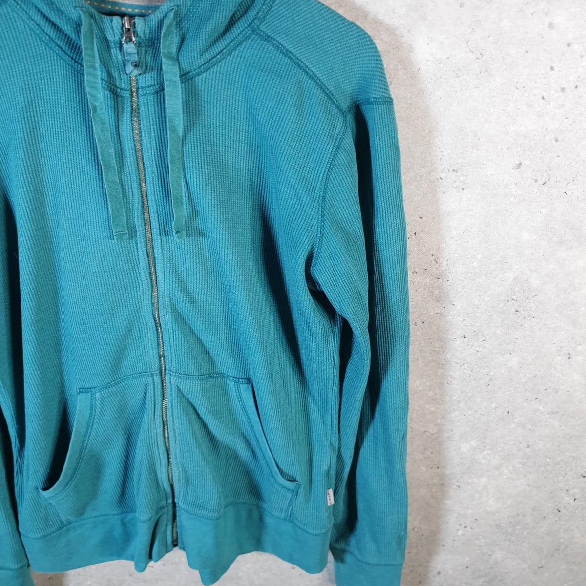 Vintage Carhartt Hoodie Womens Medium Blue Full Zip Sweatshirt USA Relaxed Fit