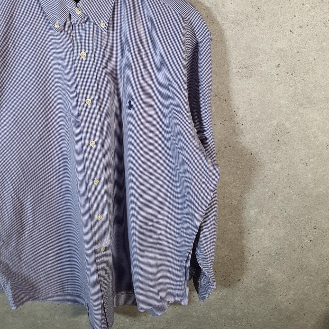 Vintage Ralph Lauren Button Down Shirt Men’s XL Checkered Yarmouth Fit Pony Cotton