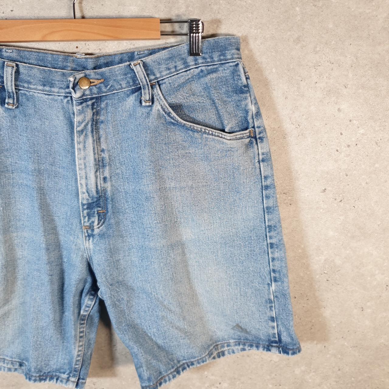 Vintage Wrangler Denim Shorts Jorts Cargo Men’s W36 Blue Baggy Cotton