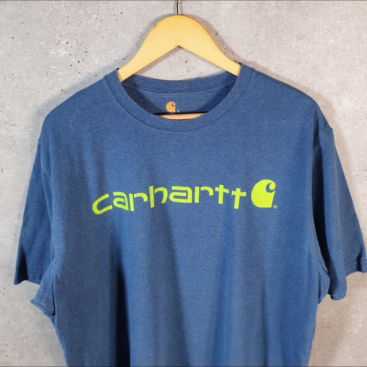 Vintage Carhartt Pocket T Shirt Men’s Large Blue Workwear Chore Utility Original Fit C9313