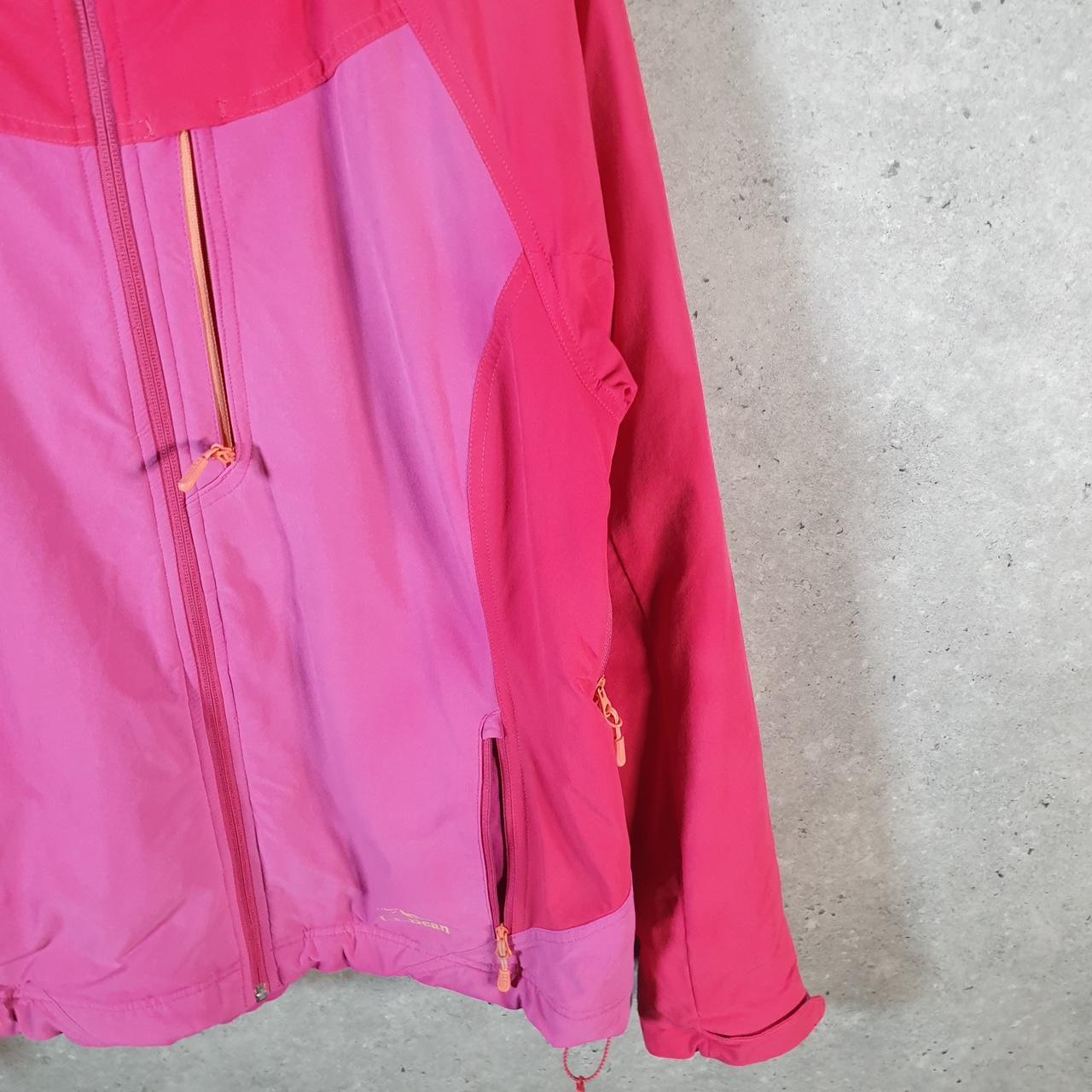 Vintage L.L. Bean Polartec Outdoors Nylon Jacket Mens Medium Pink Full Zip Waterproof