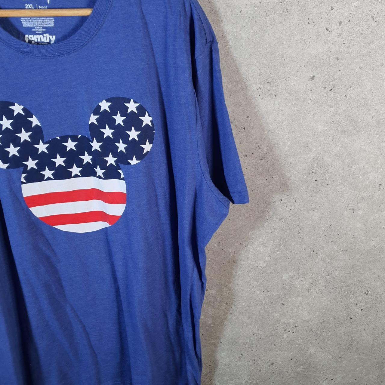 Vintage Disney Family Fun Land Mickey Mouse T Shirt Men’s 2XL Blue Graphic Cartoon