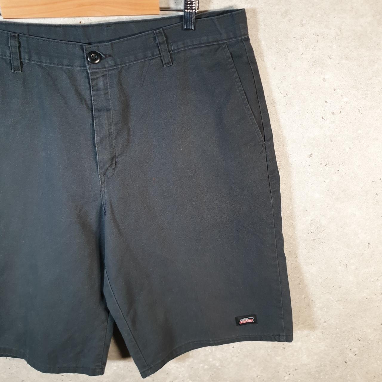 Vintage Dickies Baggy Chino Shorts Jorts Cargo Mens W38 Black Relaxed Fit