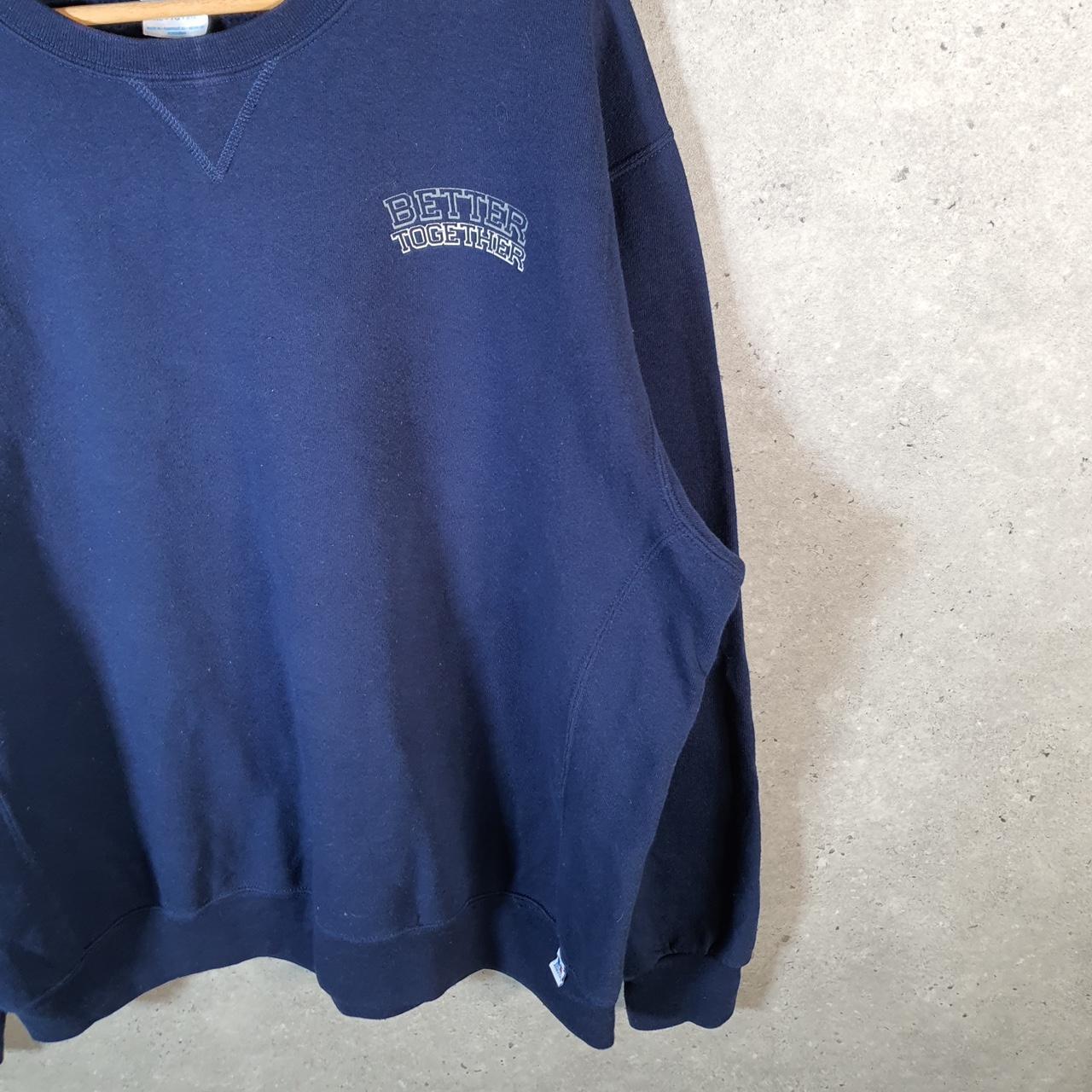 Vintage Russell Athletic Better Together Blank Sweatshirt Men’s XL Navy Blue Pullover