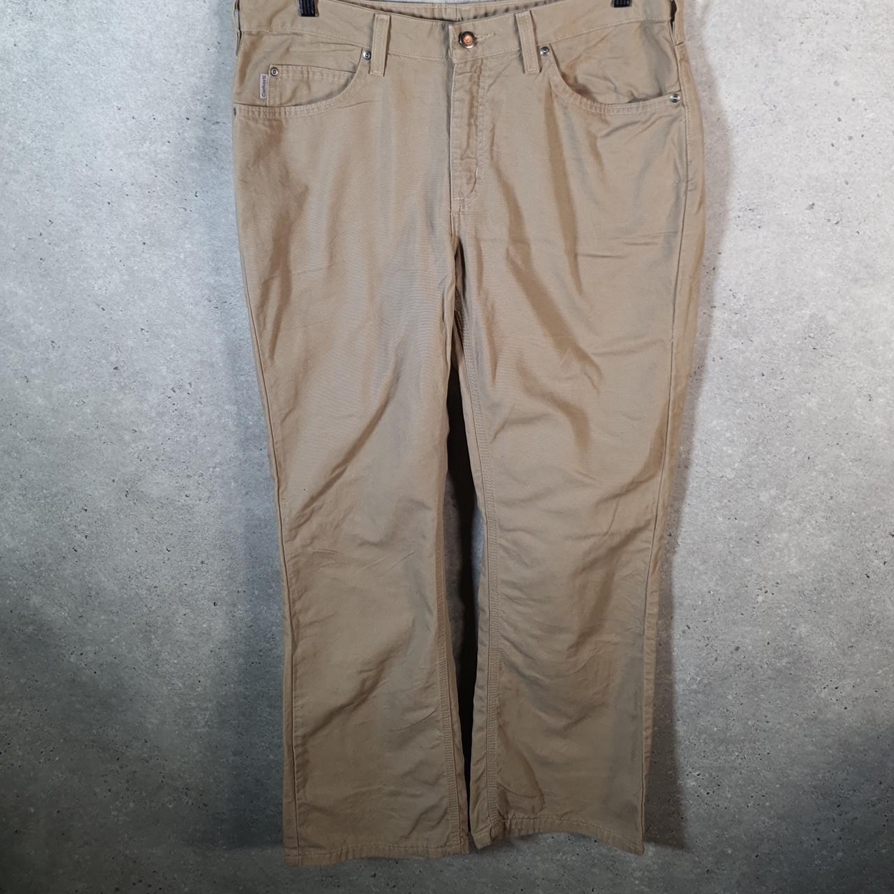 Vintage Carhartt Carpenter Trousers Womens W34 L32 Brown Original Fit Workwear