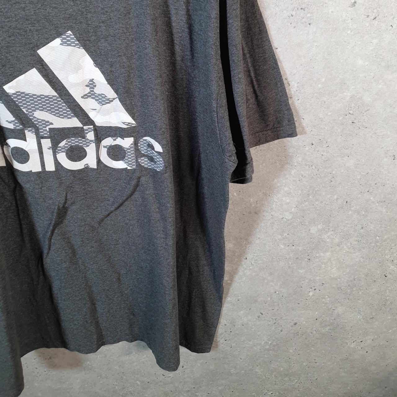 Vintage Adidas Go To Tee T Shirt Men’s XL Grey Three Stripes Logo