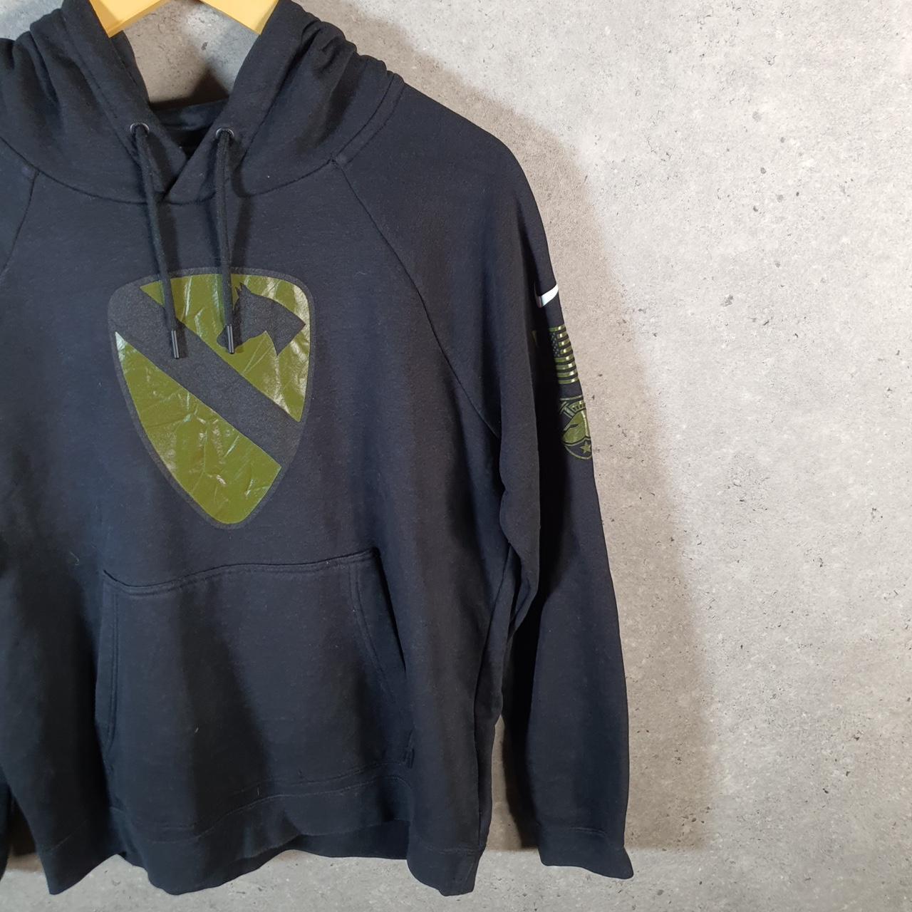 Vintage Nike Sports USA Hoodie Womens Medium Black Swoosh Y2K Pullover