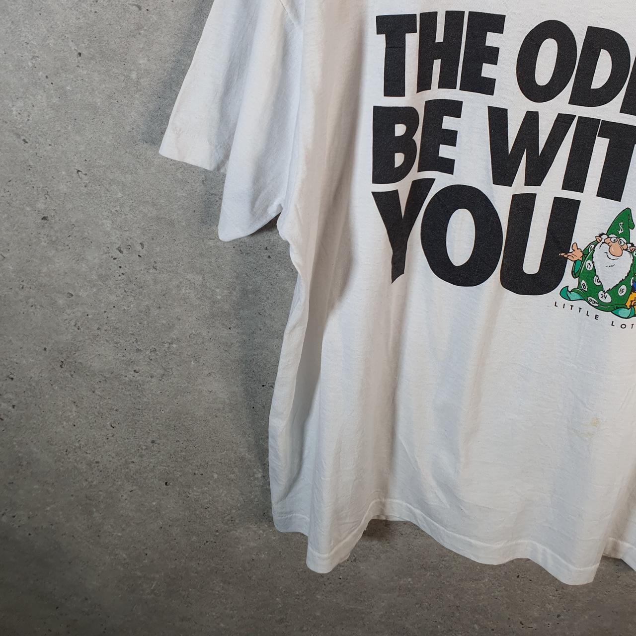 Vintage Screen Stars Odds Be With you Little Loto 90s USA Single Stitch T Shirt Men’s XL White