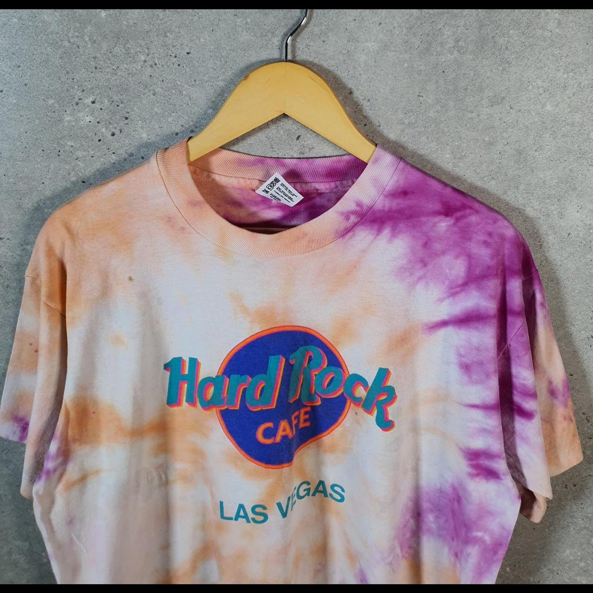 Vintage Hard Rock Cafe Dallas 90s USA Single Stitch T Shirt Men’s Large Tie Dye C9658