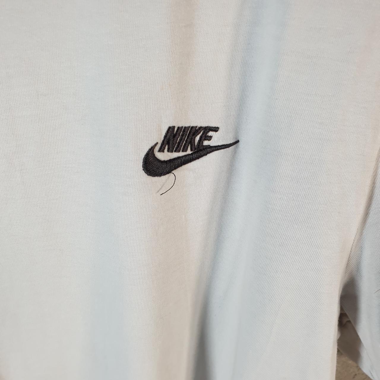 Vintage Nike Club Spellout T Shirt Mens Large White Logo Swoosh Athletic