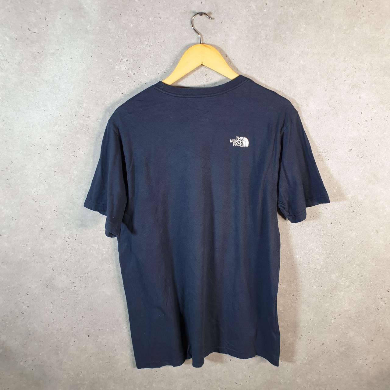 Vintage The North Face TNF Spellout T Shirt Men’s Large Blue Logo Athletic C9888