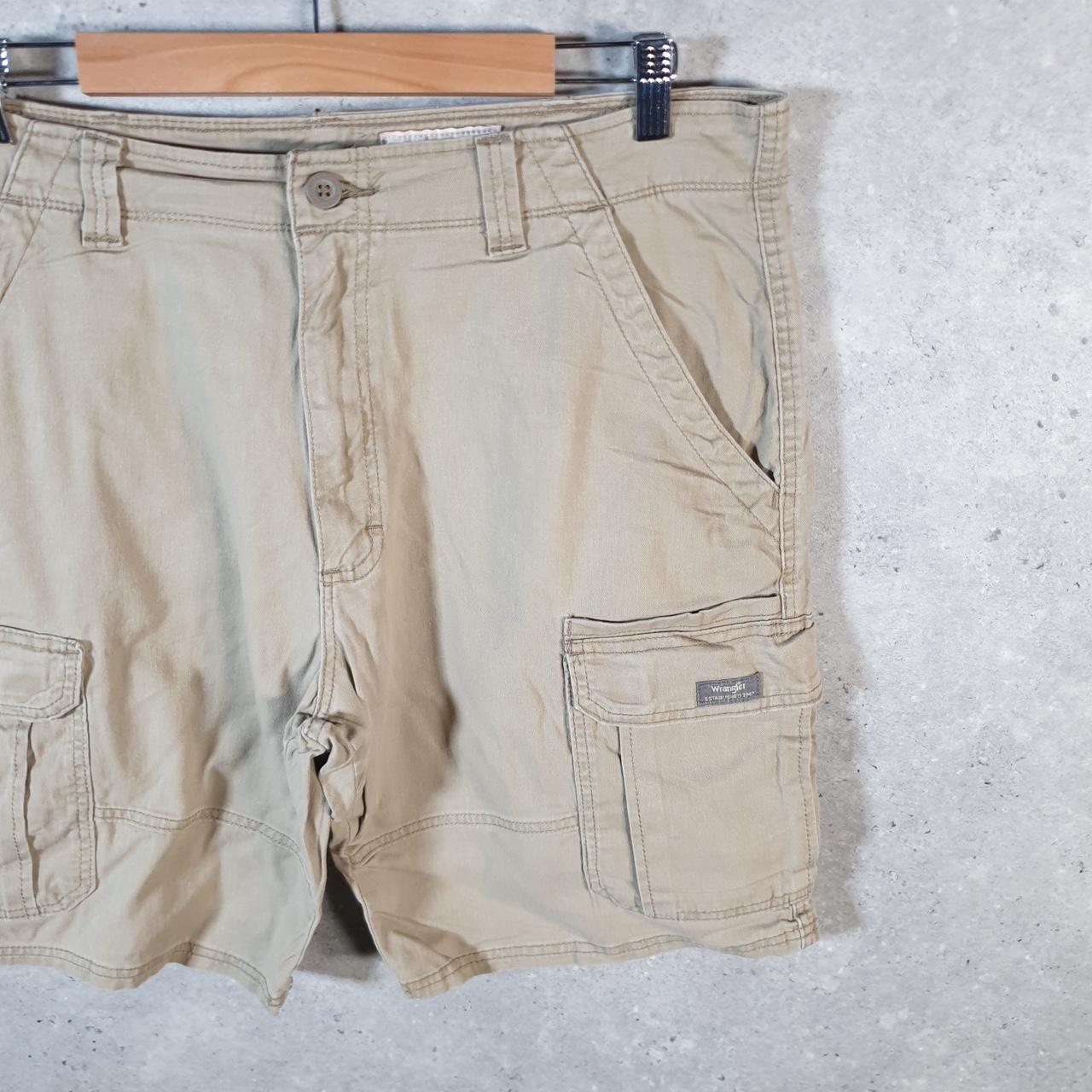 Vintage Wrangler Shorts Jorts Cargo Men’s W36 Brown Chino Pockets Baggy Cotton