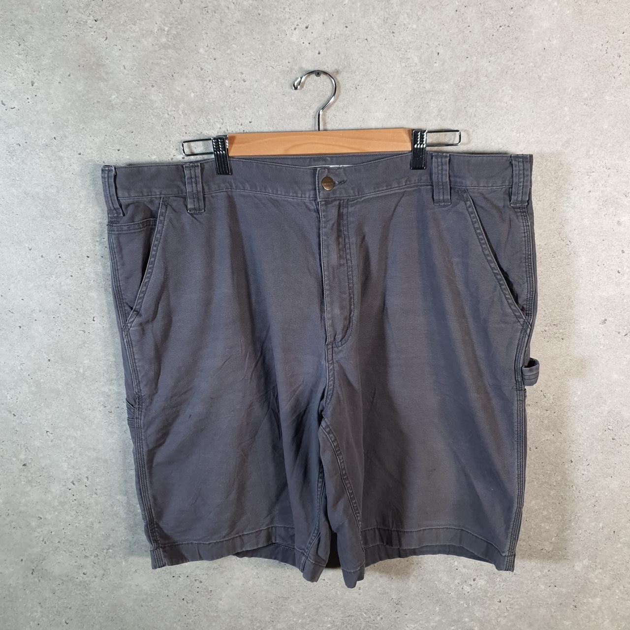 Vintage Carhartt Baggy Carpenter Shorts Jorts Cargo Men’s W42 Grey Relaxed Fit Workwear Big Fish Vintage