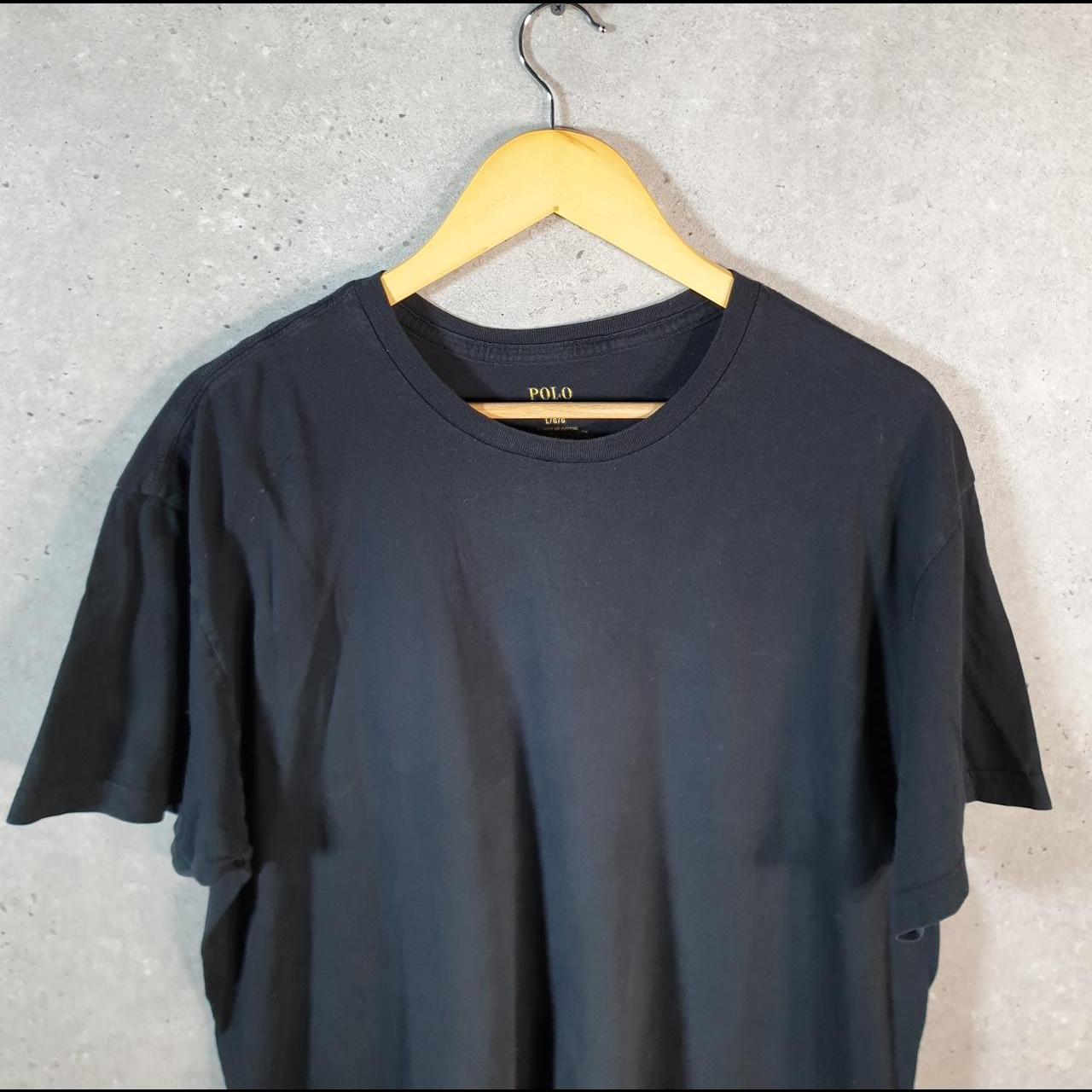 Vintage Ralph Lauren Polo T Shirt Men’s Large Black Embroidered Classic Fit Pony C8605