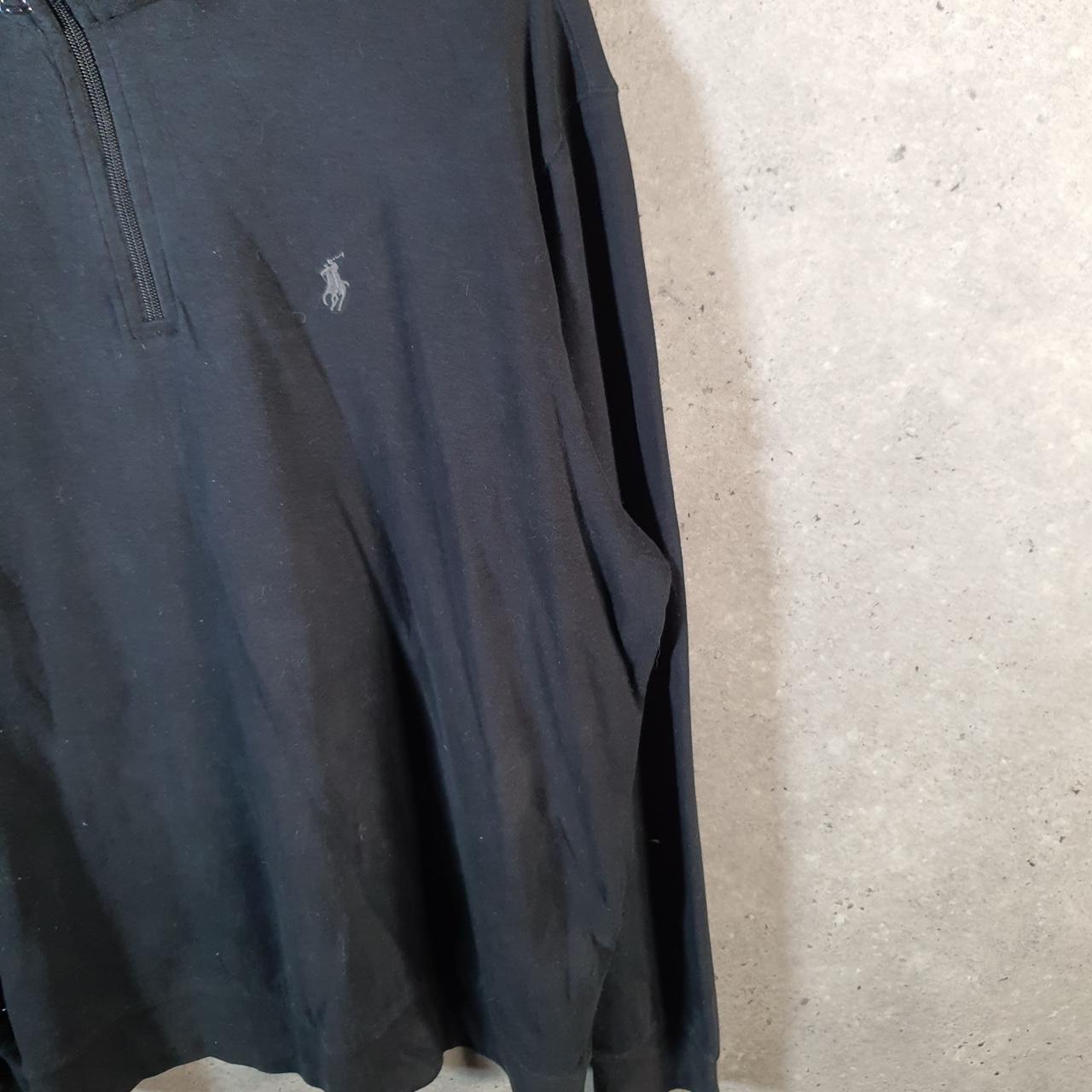 Vintage Ralph Lauren Polo Sweatshirt Men’s XL Black Cotton 1/4 Zip Pony