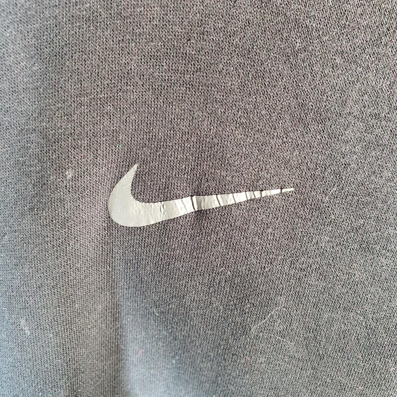 Vintage Nike Tape Hoodie Men’s Medium Black Swoosh Y2K Pullover Sweatshirt Logo