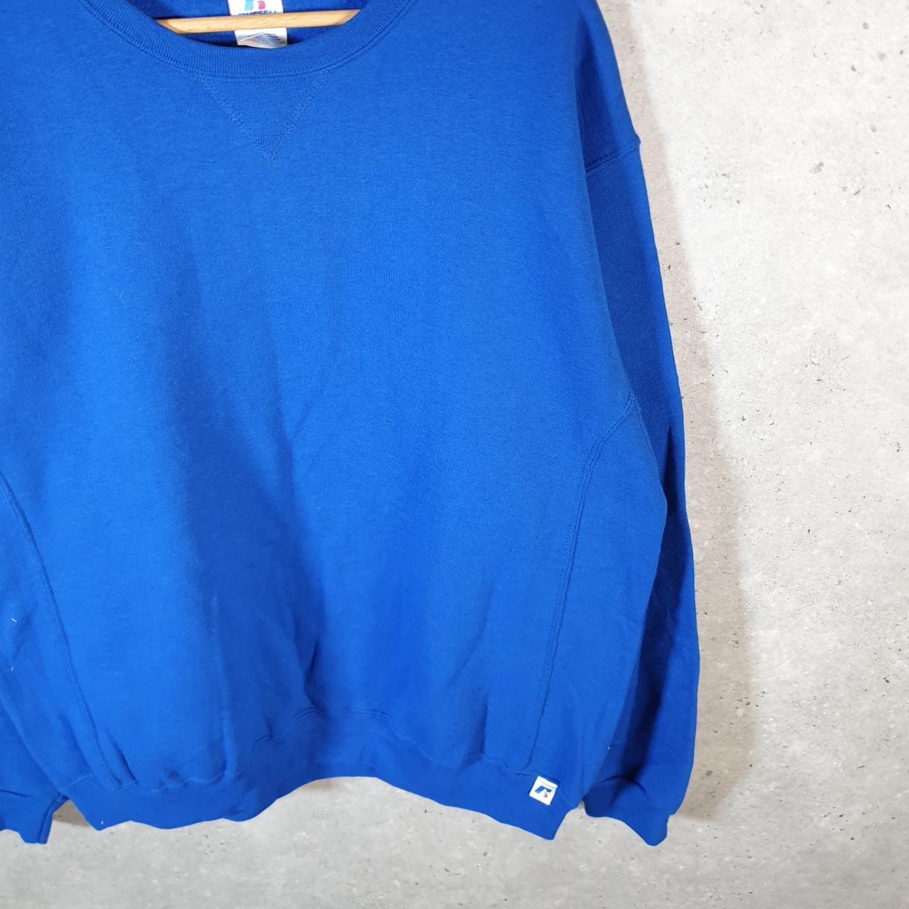 Vintage Russell Athletic Blank Baggy Sweatshirt Men’s Large Blue Pullover