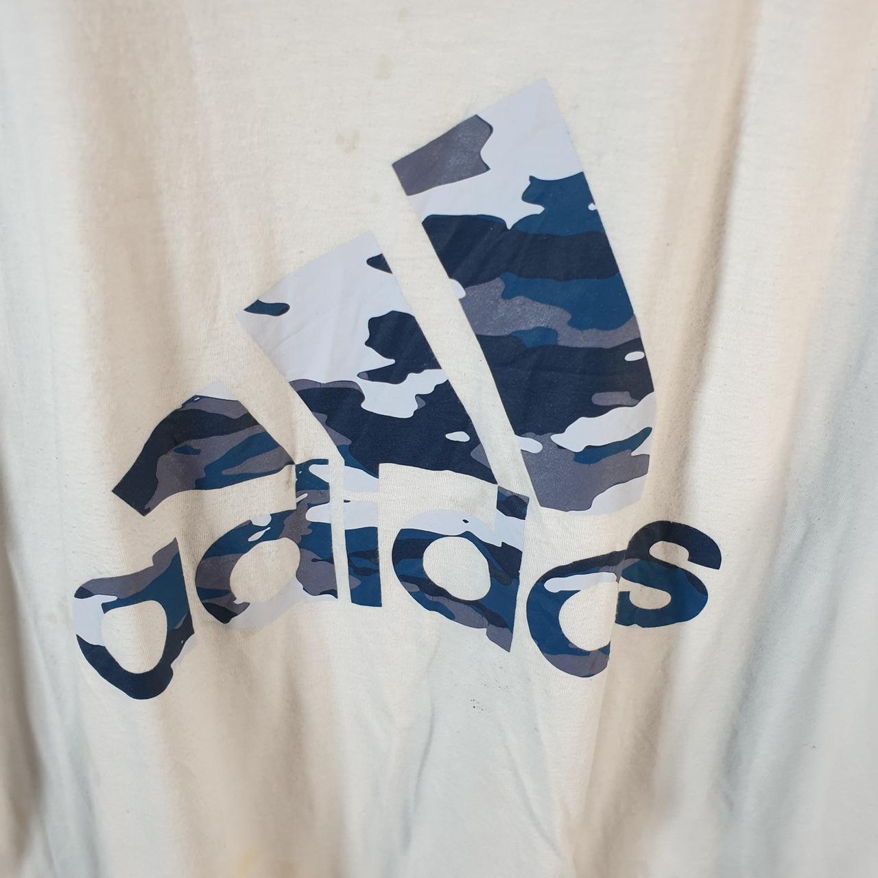 Vintage Adidas Go to Perfomance Tee T Shirt Mens XL White Three Stripes Logo Athletic