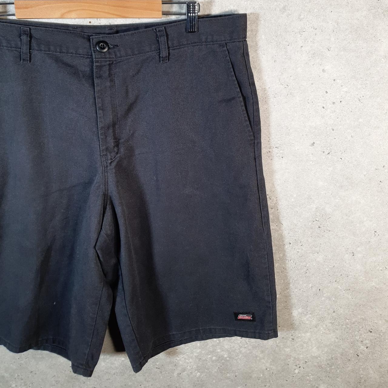 Vintage Dickies Baggy Chino Shorts Jorts Cargo Mens W38 Black Relaxed Fit