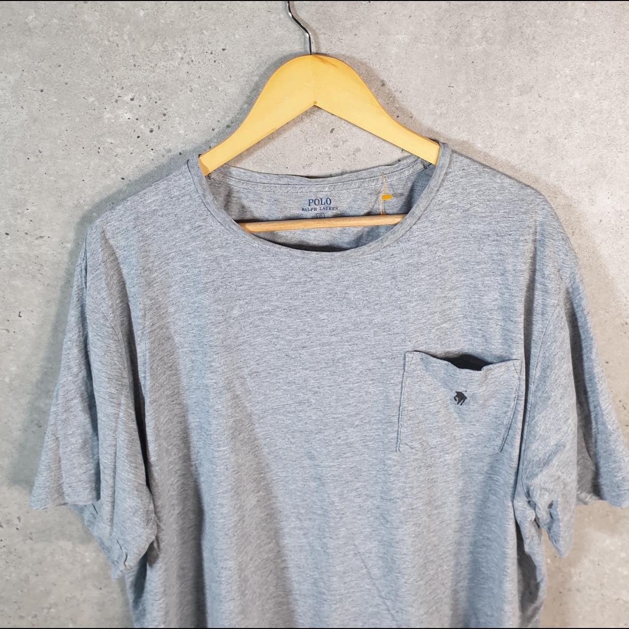 Vintage Ralph Lauren Polo T Shirt Men’s Large Tall Grey Embroidered Classic Fit Pony C8575