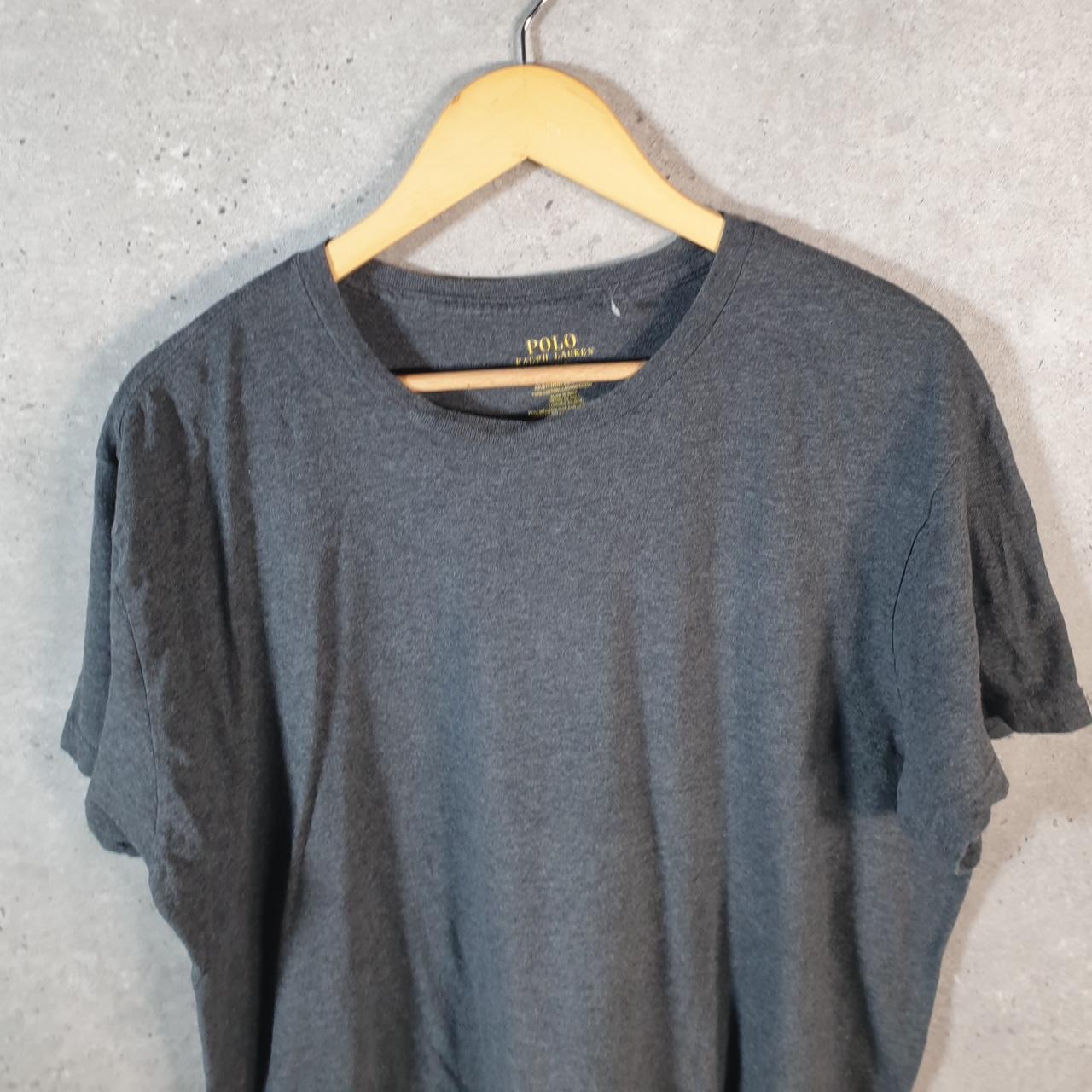 Vintage Ralph Lauren Polo T Shirt Men’s Large Grey Embroidered Classic Fit Pony C9029