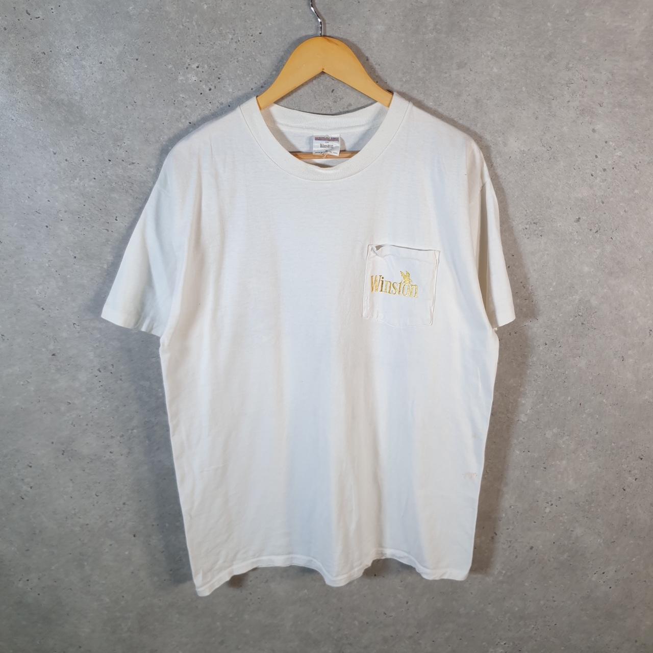 Vintage Winston Eagle Graphic 90s USA Single Stitch T Shirt Men’s XL White