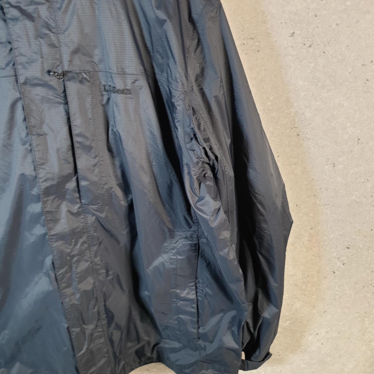 Vintage L.L. Bean Shell Nylon Jacket Mens XL Black Waterproof