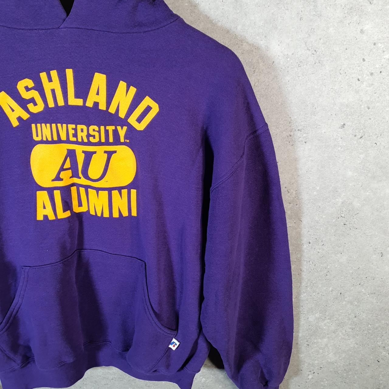 Vintage Russell Athletic Ashland Alumni Uni Hoodie Womens Medium Purple Pullover Baggy