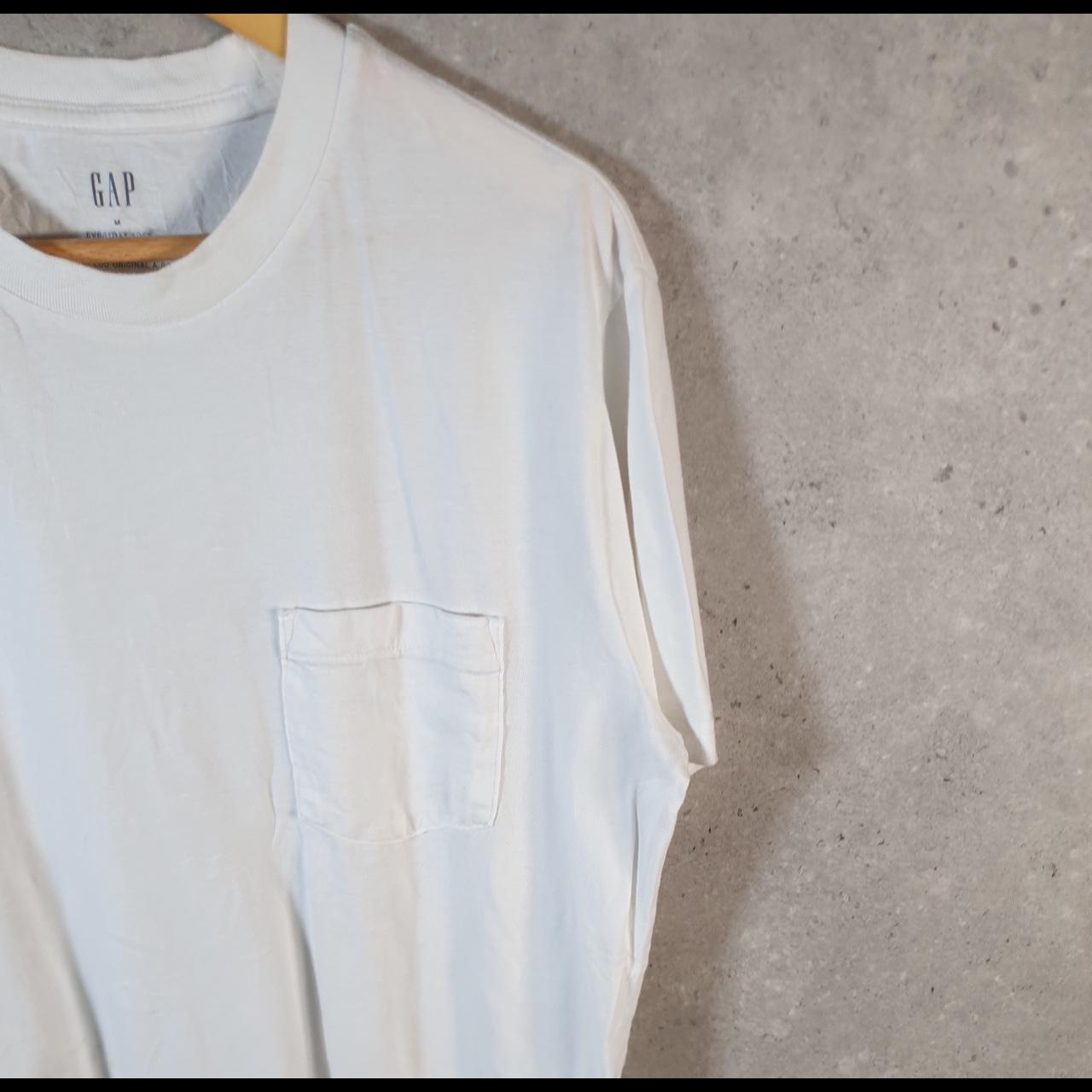 Vintage Gap T Shirt Men’s Medium White Standard Fit Casual Blank