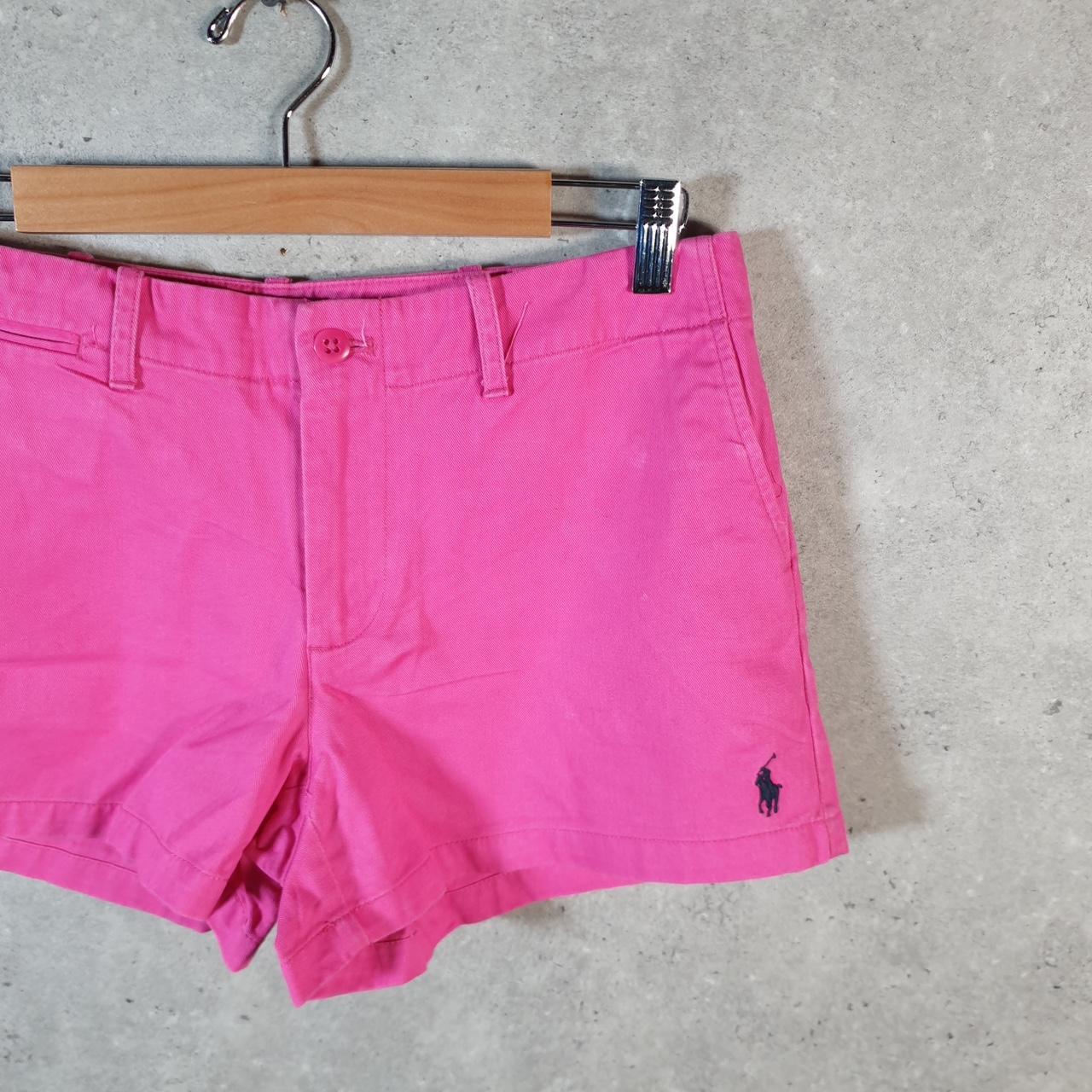 Vintage Ralph Lauren Polo Chino Shorts Jorts Cargo Womens W32 Pink Baggy Cotton