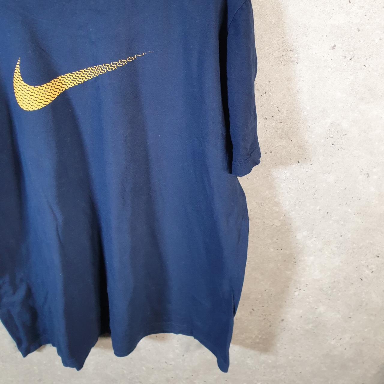 Vintage Nike Spellout Club T Shirt Men’s 2XL Navy Blue Logo Swoosh Athletic