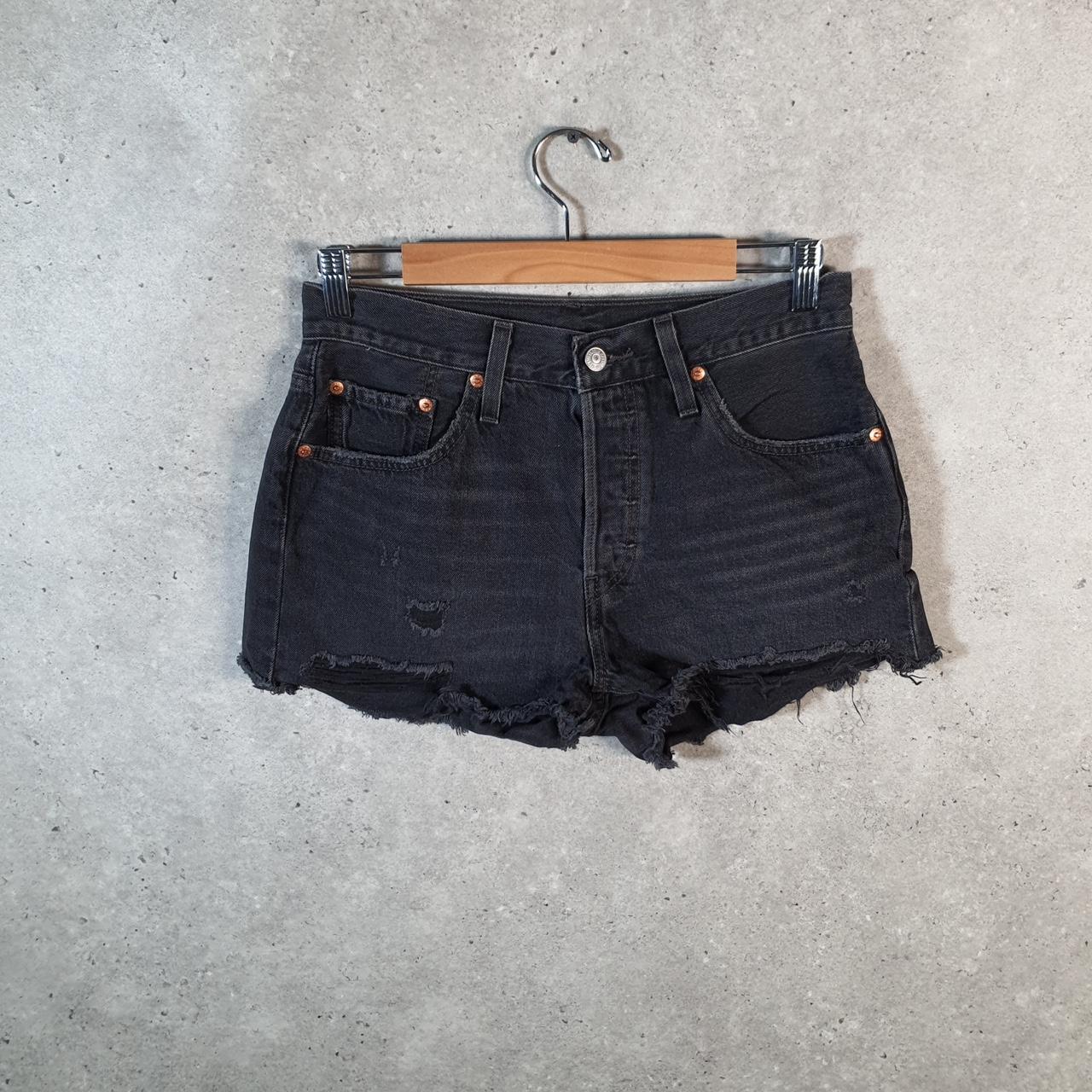 Vintage Levi’s 501 Cut Off Shorts Jorts Cargo Womens W28 Grey Relaxed Denim