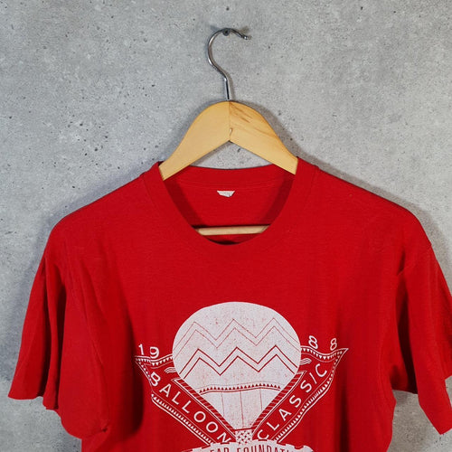 Vintage 1988 Balloon Ear Foundation USA Screen Stars Single Stitch T Shirt Men’s Large Red Big Fish Vintage