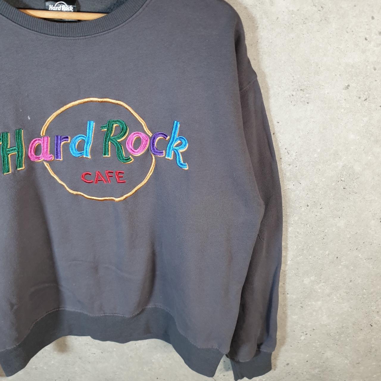 Vintage Hard Rock Cafe Sweatshirt Mens Small Grey USA Embroidered