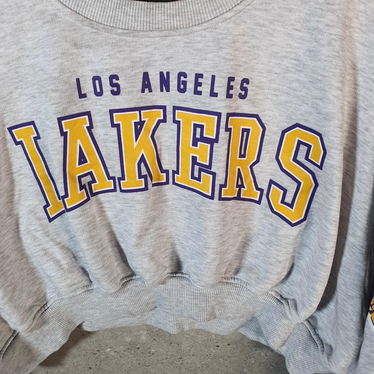 Vintage NBA Los Angeles Sweatshirt Womens Medium Grey Pullover Pro Sport USA