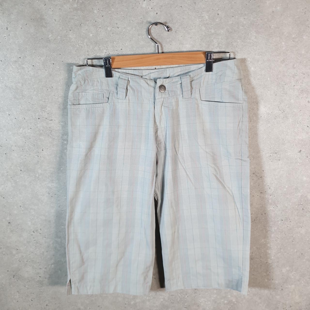 Vintage Patagonia Baggies Shorts Jorts Cargo Womens W32 Blue Checkered Fishing Hiking A4784